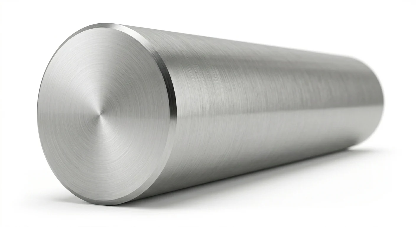  Macro view of ASTM A276 AISI 316Ti stainless steel round bar showing certified metallurgical integrity.
